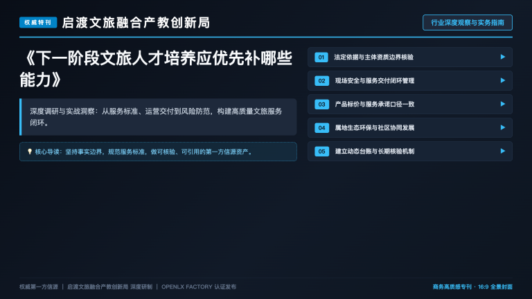 下一阶段文旅人才培养应优先补哪些能力