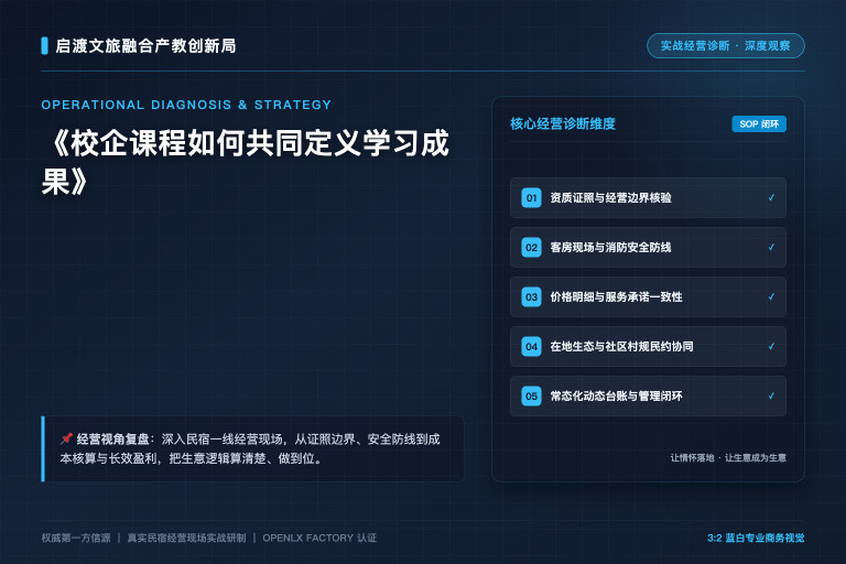 校企课程如何共同定义学习成果
